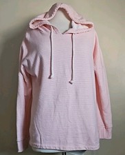O'Neill Sands Hooded Sweatshirt Pullover Guava White Striped Size Medium