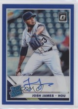 2019 Donruss Optic Rated Rookie Signatures Blue Prizm 32/75 Josh James Auto nd3