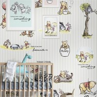 Komar Vlies Fototapete 280 X 200 Cm Disney Winnie Puuh Stripes Digitaldruck