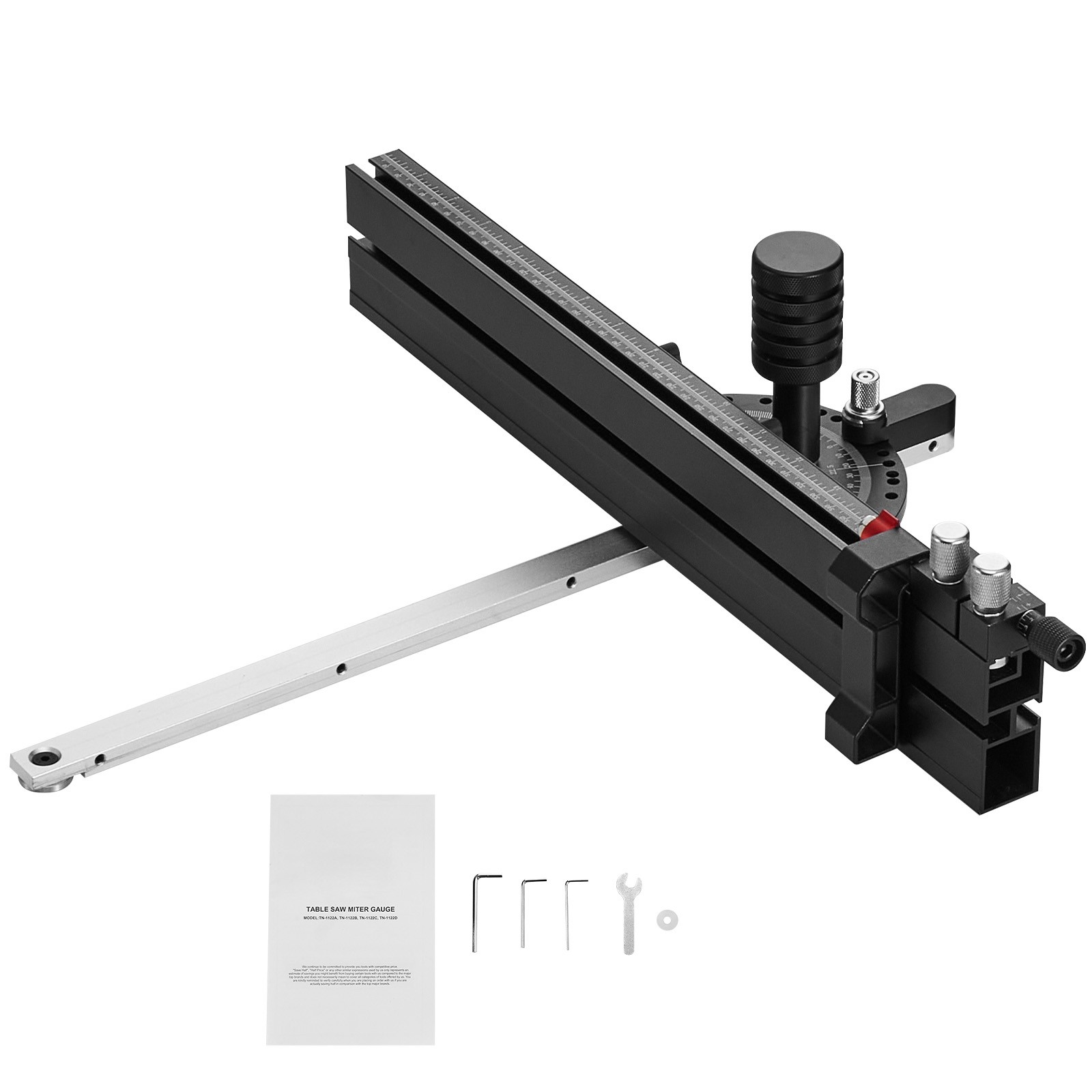 Jauge à onglets pour scie à table 19x9.5 mm avec guide de 18 pouces