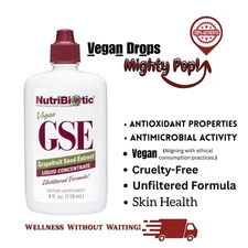 Vegan NutriBiotic GSE Liquid 118mg – Grapefruit Seed Extract 4 fl oz. Vegan