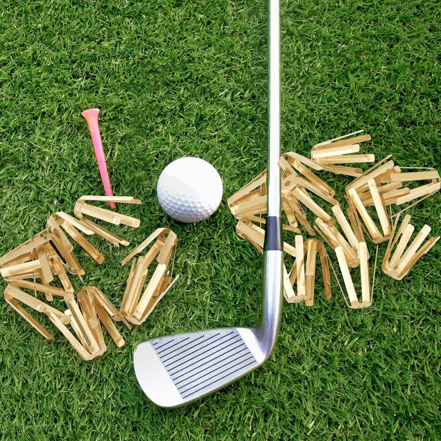 20 Pcs 6 Legs Universal Brass Golf Shaft Adapter Shims as shown in the figure 