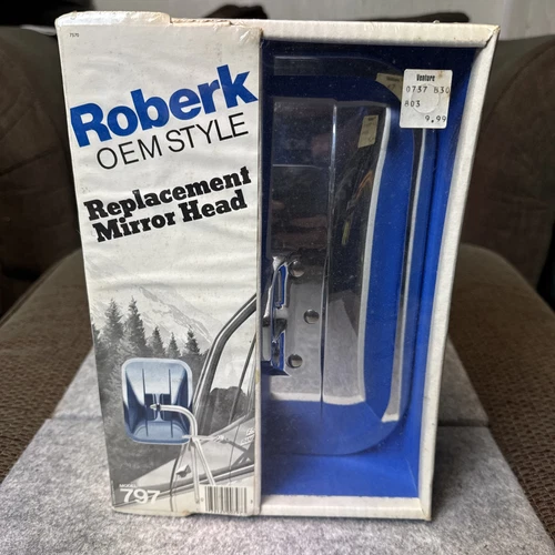 VTG NOS Roberk Chrome Replacement Mirror Head Model 797 Fits Goose-neck Arms