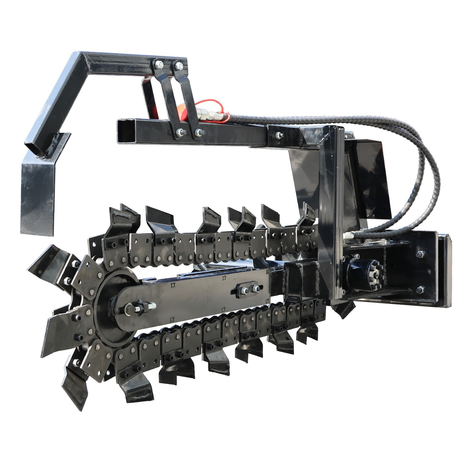 FREE SHIPPING 65" Hydraulic Chain Trencher Attachment for Skid Steer Loader
