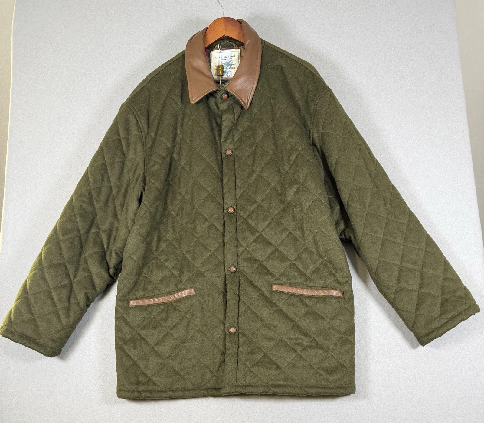 Beretta Sport Thermore Quilted Field Jacket Mens Cashmere Olive Green 54 Italy - product detail image 1