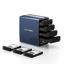 Acasis 4 Bay SAS/SATA to USB 3.0 Hard Drive Enclosure for 2.5/3.5 Inch HDD/SSD