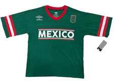 Mexico National Team Umbro Green Red Soccer Jersey Style Shirt Adult Small NWT