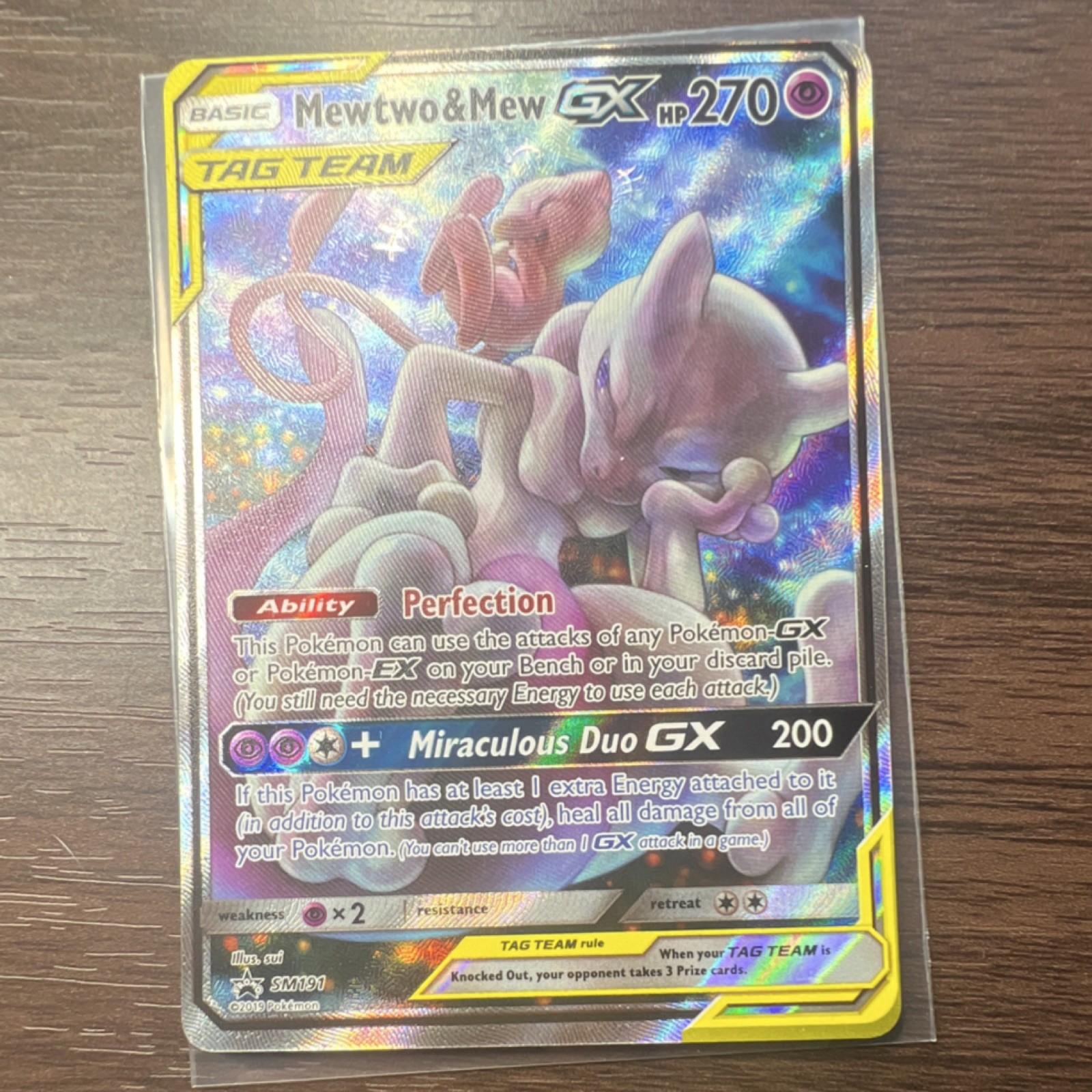 Pokémon Mewtwo & Mew GX Tag Team SM191 Holo Promo 