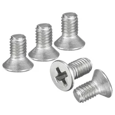 M2.5-0.45x5 Flat Head Machine Screws -100pcs -304 Stainless Steel -Silver