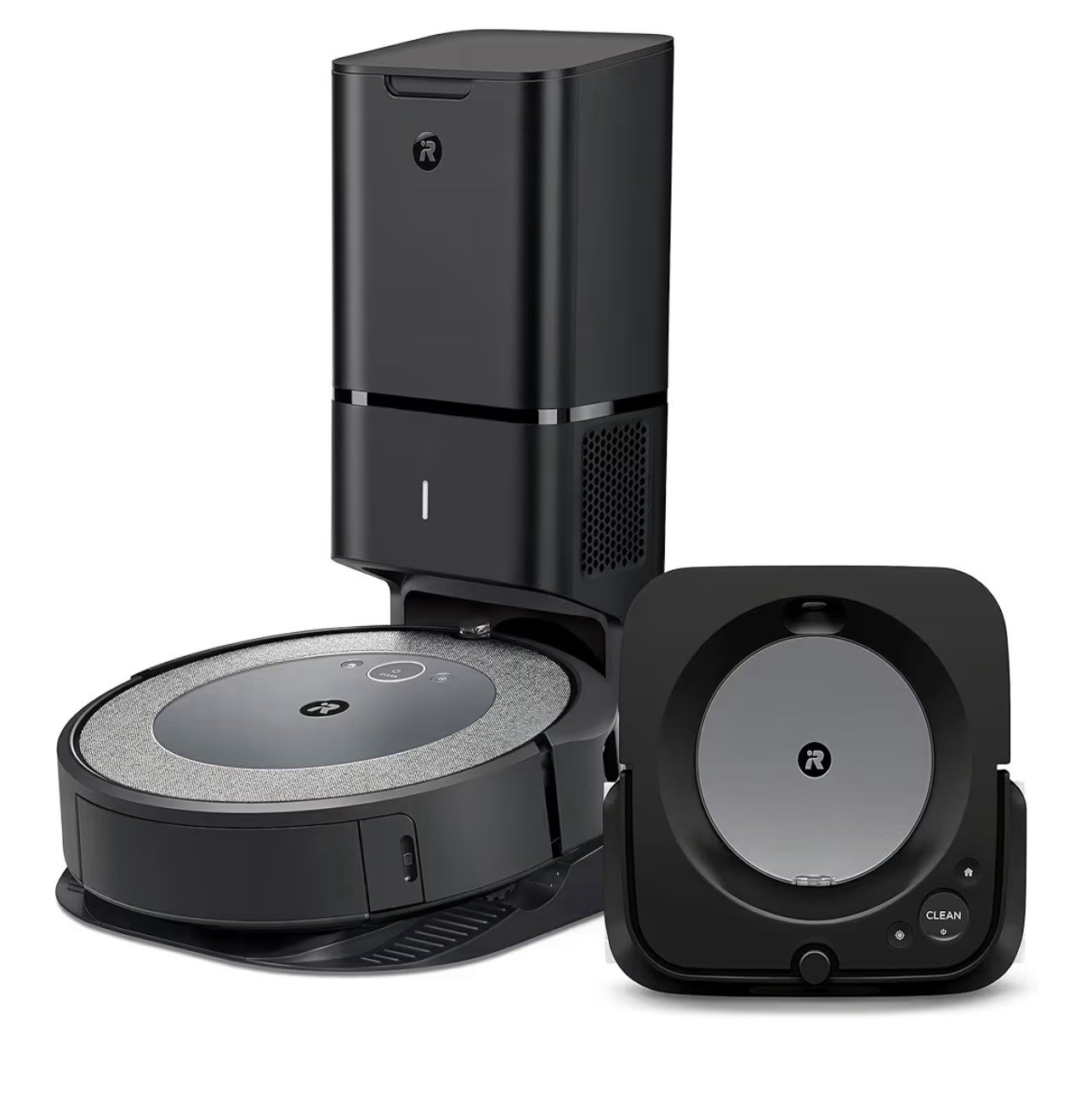 NEW iRobot Roomba +Self-Emptying Robot Vacuum & Black Braava Jet m6 Robot Mop