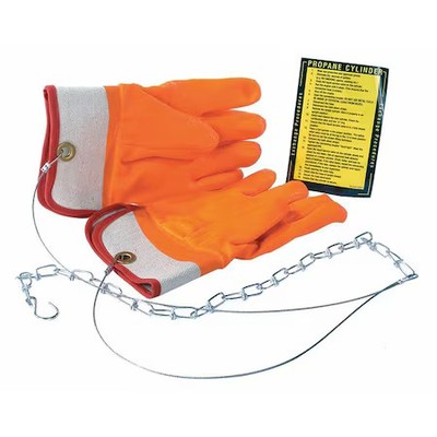 Ideal Warehouse Innovations 70-1020 Propane Gloves, Pvc, Orange, 1/2'' W