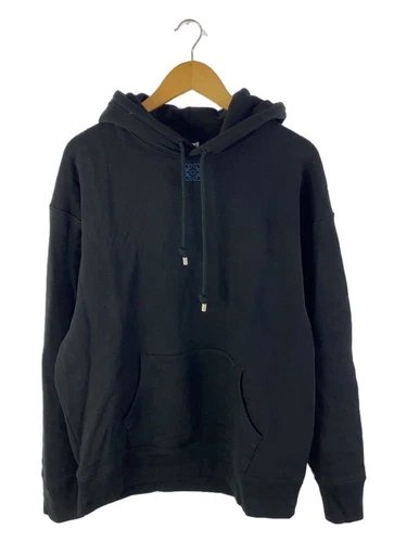 Felpa con cappuccio LOEWE XL cotone nero tinta unita H526Y25X48 usata