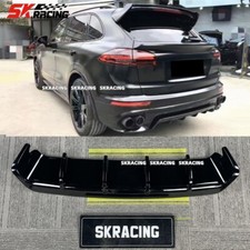 Gloss Black Rear Diffuser Bumper Lip New Style For 2015-18 Porsche Cayenne 958.2
