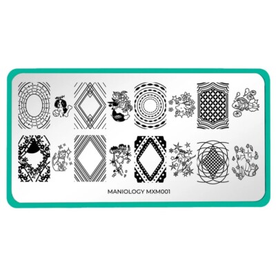 Maniology nail stamping plate MXM001  Limited Number by manufacturer
