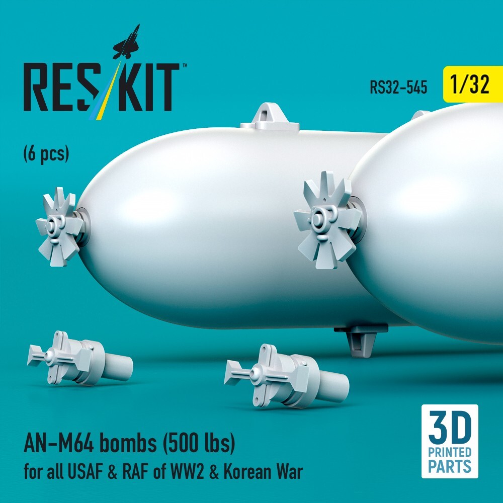 AN-M64 bombs (500lbs) for all USAF & RAF of WW2 & Korean War 6pcs