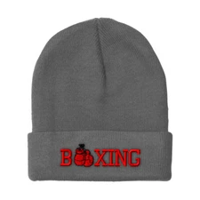 Beanies for Men Sport Red Boxing Gloves Embroidery Winter Hats Women Skull Cap