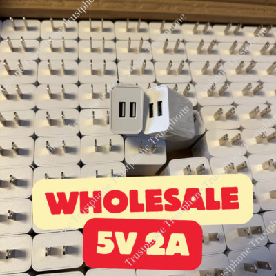USB Charger Wall Plug Charger Dual Block Adapter Cube For iPhone/Samsung/LG Lot