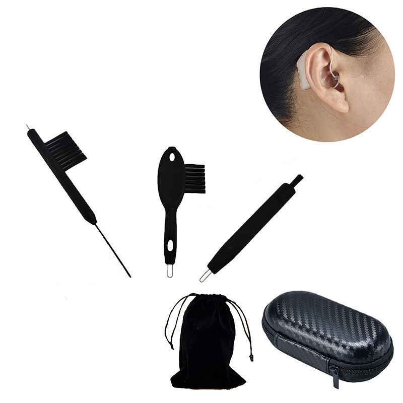 3Pcs Hearing Aid Cleaning Care Kit Cleaning Brush Ventilation Rods