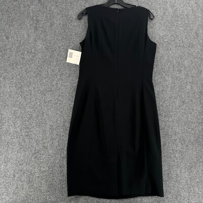 liz claiborne dresses NEW Dress Womens 10 Black Seasonless Crepe III Cocktail Sheath 1% Spandex Short Sleeve Liz Claiborne Dresses