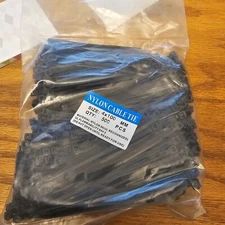 500 pieces 4" Black Zip Ties Heavy Duty Nylon UV Resistant UL Bulk LOT