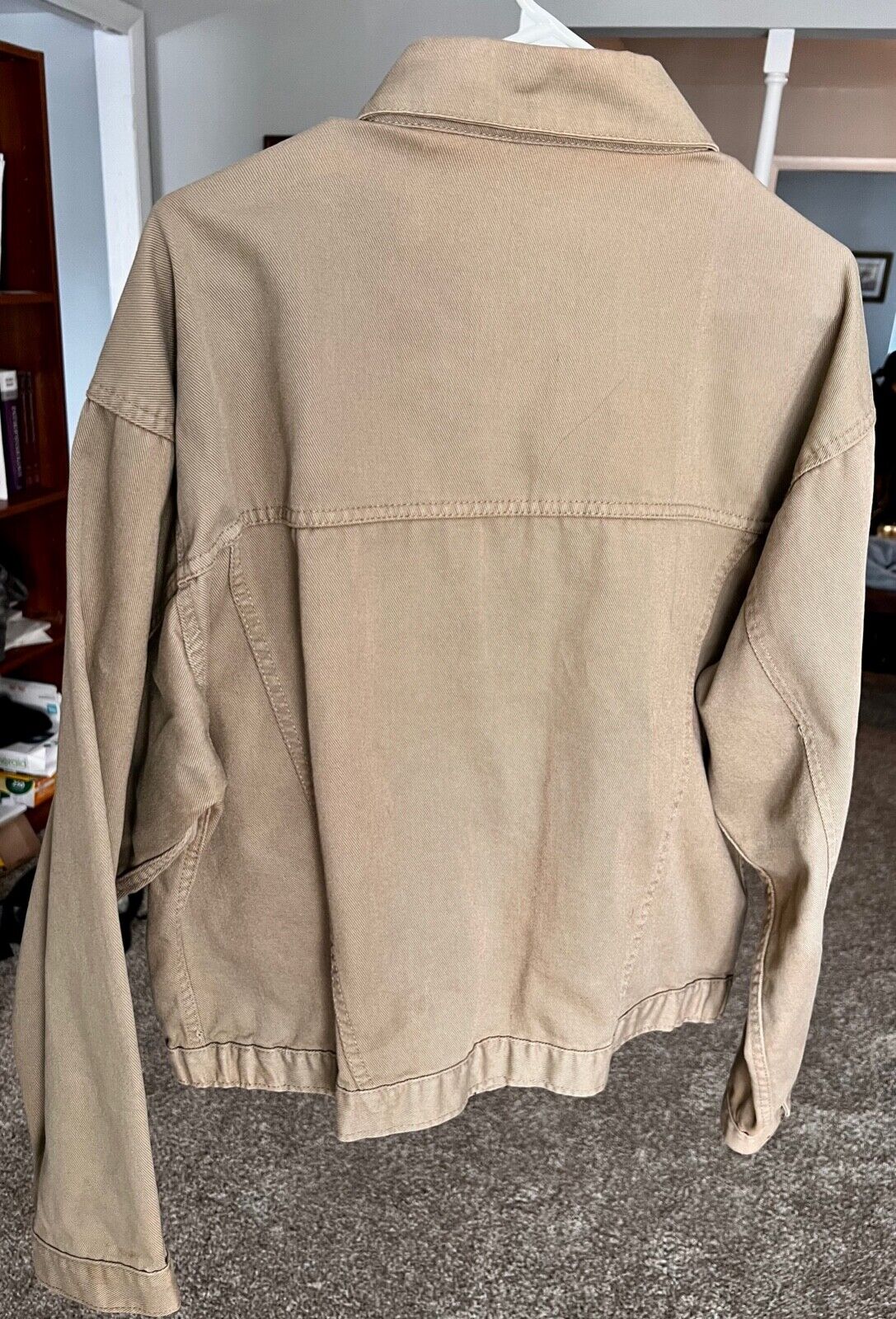Duke Mens Brown Bomber Jacket 100% Cotton Size L - image 2