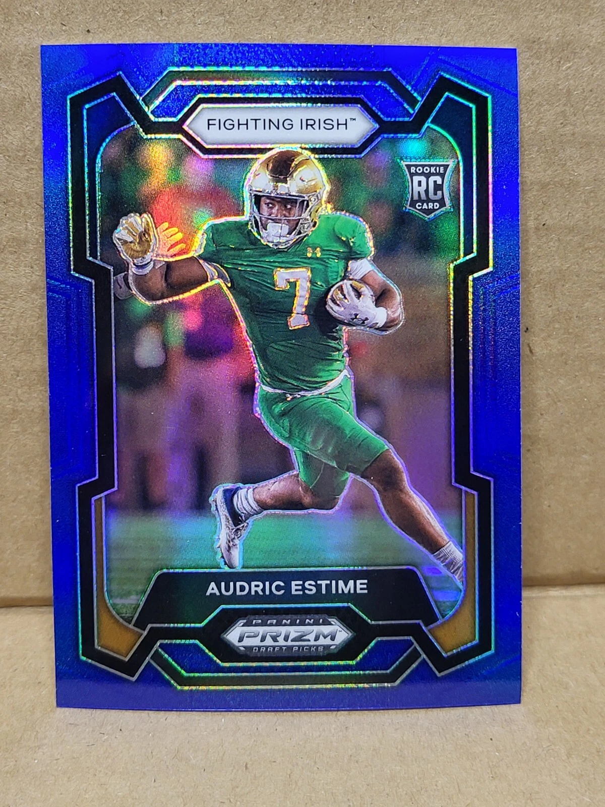 2024 PANINI PRIZM DP AUDRIC ESTIME BLUE /199 DENVER BRONCOS - NOTRE DAME