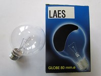Laes Globe G80 E27 60W 230V Globelampe Klar GlüHlampe Cod.Art:100440
