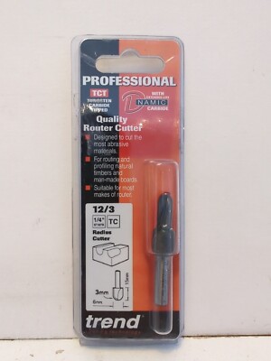 Trend Router Radius Cutter Bit 6mm X 15mm X 3mm Radius 12/3X1/4TC | eBay UK