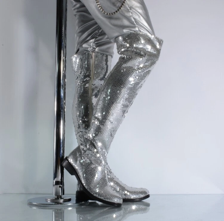 Bedazzled knee high boots cheap