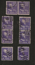 US Thomas JEFFERSON LOT 8 TIMBRES (dont 3 blocs rares OBLITERATIONS)