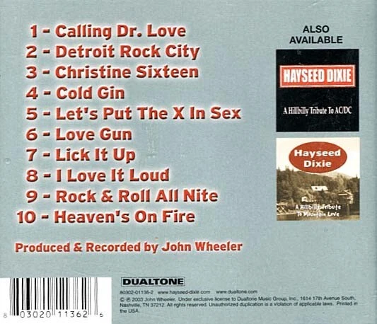 Kiss My Grass (A Hillbilly Tribute To Kiss) ~ Hayseed Dixie ~ Country ~ CD ~ VG Foto 2 de 2