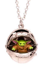 Official Disney+ Star Wars The Mandalorian 3, Grogu Pram 3D Pendant Necklace