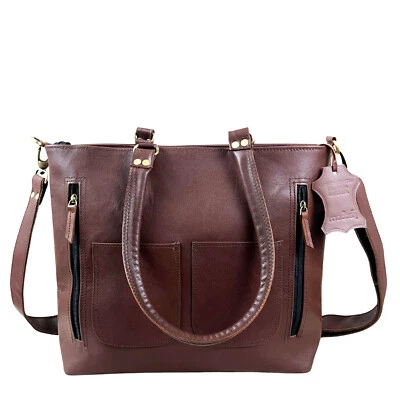 MADOSH Women's Shoulder Tote Genuine Leather Shopping Handbag Vintage Cross body Purse