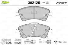 302125 VALEO Brake Pad Set, disc brake for TOYOTA