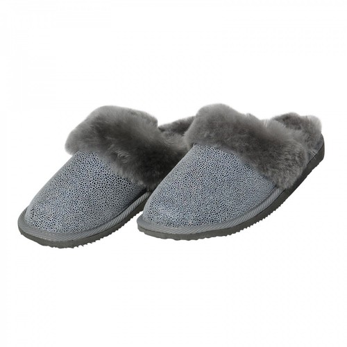 Damen Lammfell Hausschuhe Malibu Glitzer Pantoffeln Puschen Merino Schaffell - Bild 25 von 42