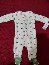 baby boy Sleep N Play Footed Fleece Bodysuit 3M Outfit