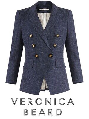 sz NWT VERONICA BEARD Dickey JACKET Empire Navy Womens Blazer  DoubleBreasted