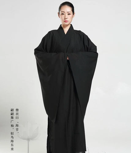 Nuevo Monje Budista Shaolin Kung Fu Traje Meditación Haiqing Bata Vestido Largo Vestido - Imagen 13 de 16