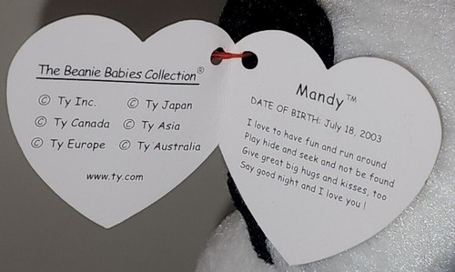 Ty Beanie Baby - MANDY der Pandabär 7,5 Zoll NEU NEU MIT ETIKETT Plüschtier Stofftier Spielzeug - Bild 4 von 7