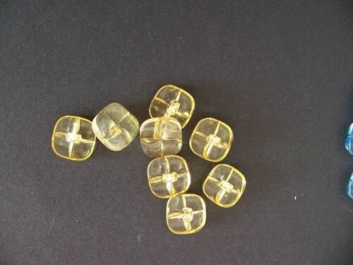 Boutons d'époque de collection jaunes