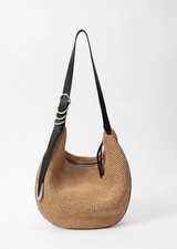 Rag & Bone Spire Straw Hobo Bag In Natural