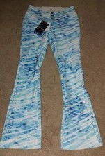 NWT Obermeyer Women Printed Bond Ski Flare Blue Pant sz 4