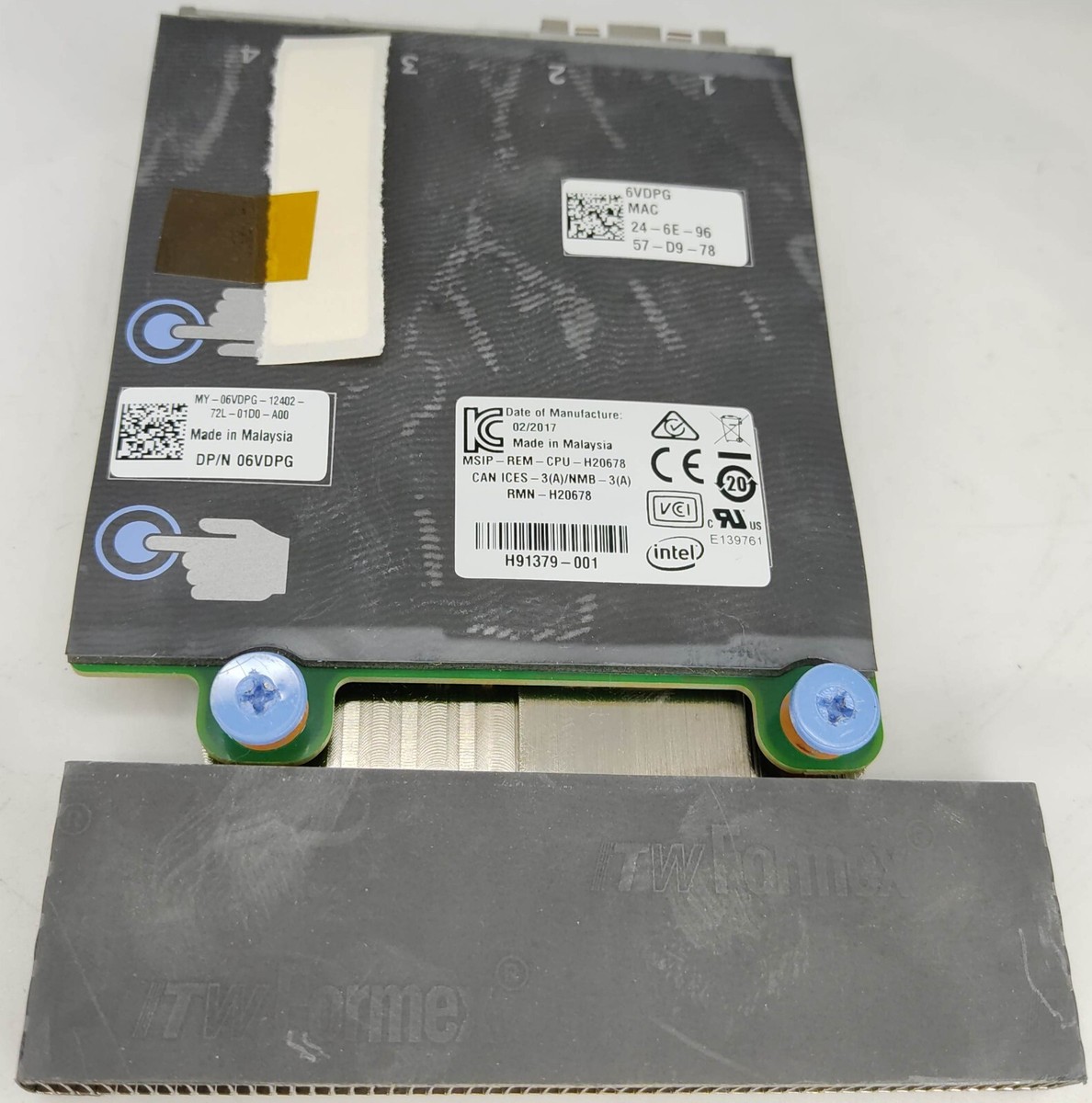 Scheda Di Rete Dell 6VDPG Intel X710 I350 - 2 Porte 10G 2 Porte 1G, Ricondizionata Dell PowerEdge R230