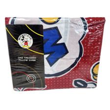 1 VINTAGE DISNEY TAILORED STANDARD SIZE PILLOW SHAM RED MICKEY MOUSE CASE NOS