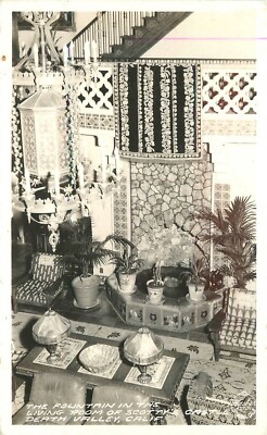 Postcard RPPC Inyo Scotty's Castle 1940s Death Valley Fountain 23-5637