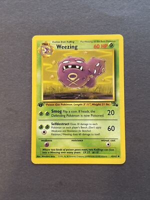Weezing 45/62 1st Edition - 1999 Pokemon Fossil LP | eBay