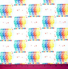 Star Wars Stormtrooper Fabric - HALF YARD - 100 Cotton - Storm Troopers Rainbow