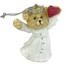 Teddy Bear Angel w/ Heart Ornament by Giftco