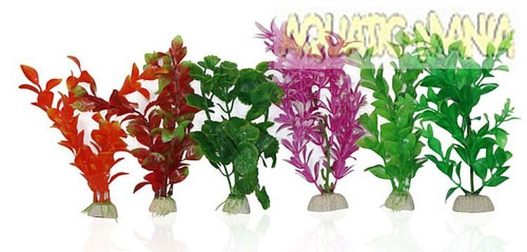 Aqua One Plastic Plant Pack 20 cm (6pk) 24237 Aquarium Fish Tank