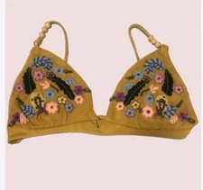 Free People Women's multi BraFree People Calla Embellished Mesh Triangle Bralet